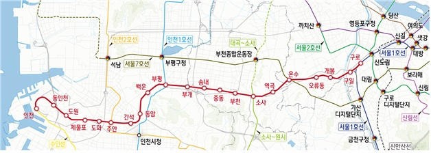 인천은 인천역~구로역(27km)까지 철도지하화를 검토.jpg